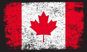 Grunge flag of CANADA distressed textured effect vector