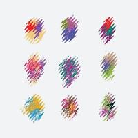 Abstract swirl wave set vector