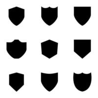 shield icon set vector