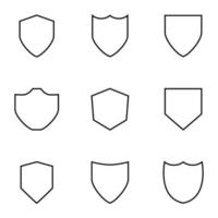 shield icon set vector