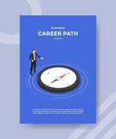 business career path men businessman wearing suit vector