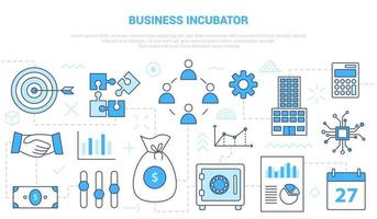 business incubator concept with icon set template banner vector