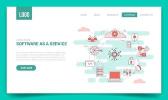 software as a service concept vector