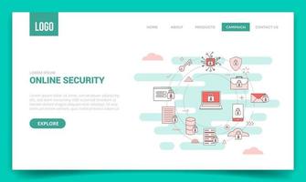 online security concept vector