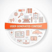 ugc user generated content with icon concept vector