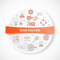 team building business concept with icon concept vector