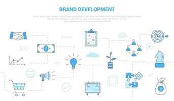 brand development concept with icon set template banner vector