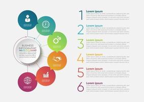 Plantilla de fondo de infografía de visualización de datos comerciales vector