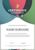 Multipurpose certificate of appreciation template vector