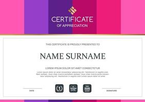 Multipurpose certificate of appreciation template vector