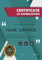 Multipurpose certificate of appreciation template vector