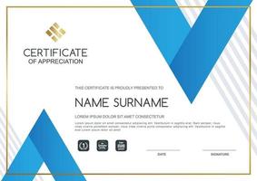 Multipurpose certificate of appreciation template vector