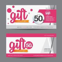 Gift voucher discount coupon template vector