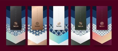 Vector set packaging templates japanese style