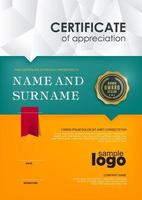 Multipurpose certificate of appreciation template vector