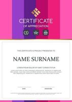 Multipurpose certificate of appreciation template vector