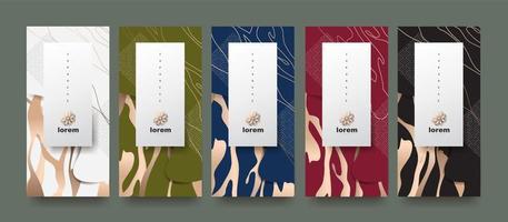 Vector set packaging templates japanese style