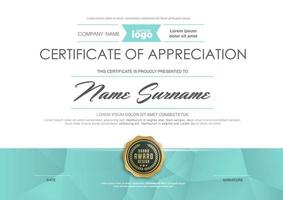 Multipurpose certificate of appreciation template vector