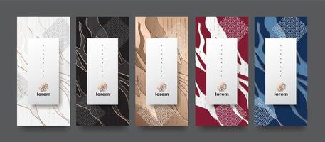 Vector set packaging templates japanese style