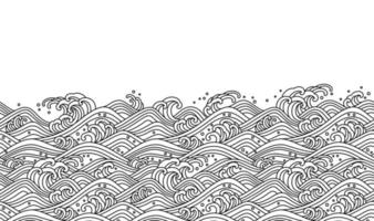 Oriental wave seamless wallpaper vector