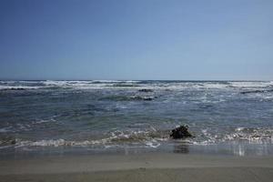 Beach frangokastello in creta island greece modern summer background photo