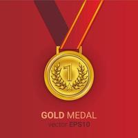 Medalla de bronce de plata de oro ilustración imagen vectorial EPS 10 vector
