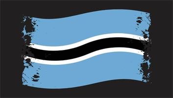 Botswana Country Wavy Flag Grunge vector