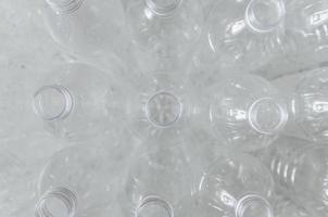 Empty bottles for recycle, Campaign to reduce plastic and save world. photo