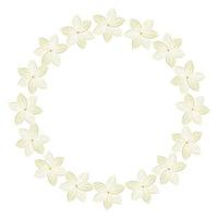 frame circular of flowers isolated icon vector