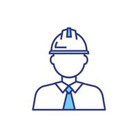 Builder man with helmet vector design