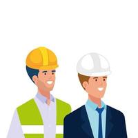 Builder and architect man vector design