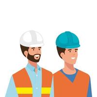 Builder and architect man vector design