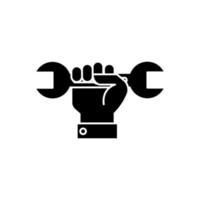 Isolated construction wrench vector design