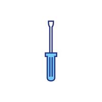 Isolated construction screwdriver vector design