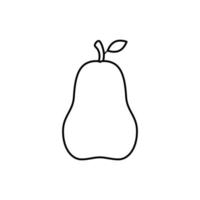 Isolated pear fruit vector design