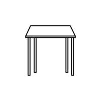 isolated icon wooden table line vector