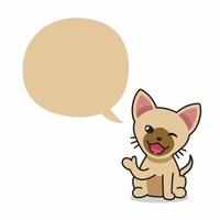 Cartoon character brown cat with speech bubble vector