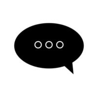 silhouette of speech bubble symbol isolated icon vector