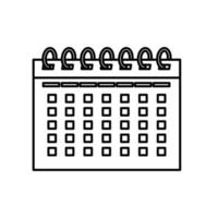 calendar reminder date line style icon vector
