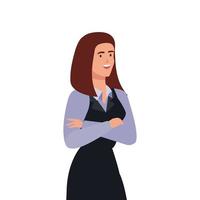 business woman elegant avatar character vector