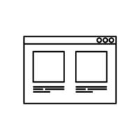 web page template line style icon vector