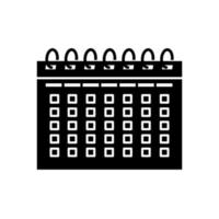 silhouette of calendar reminder date isolated icon vector