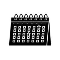 silhouette of calendar reminder date isolated icon vector