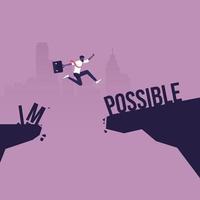 From impossible to possible-Business challenge concept vector