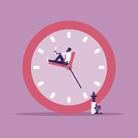 Break time and time management concept vector