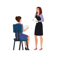 business women talking isolated icon vector