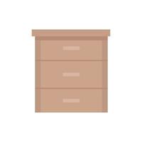 wooden drawer furniture isolated icon vector