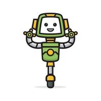 Illustration of cute robot vector