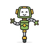 Illustration of cute robot vector