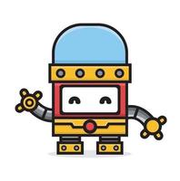 Illustration of cute robot vector